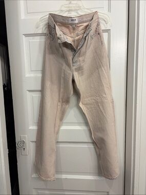 Agolde Soft Blush/Lilac High-Rise Wide Leg Ren Jeans